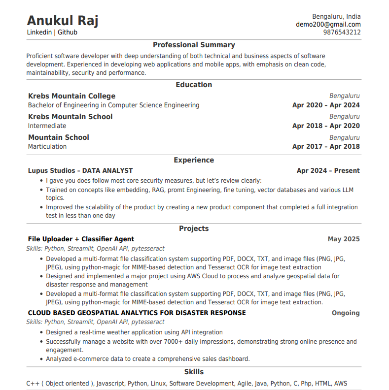 Recommended <br> For Technical Jobs